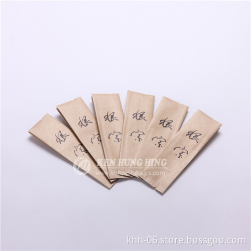 Eco Friendly Custom Gusset Recycled Brown Paper Bags for Tea